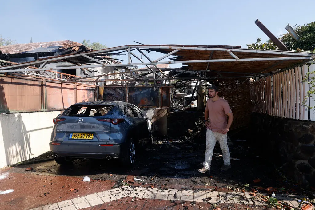 Місце удару в Кацріні, на контрольованих Ізраїлем Голанських висотах, у середу.